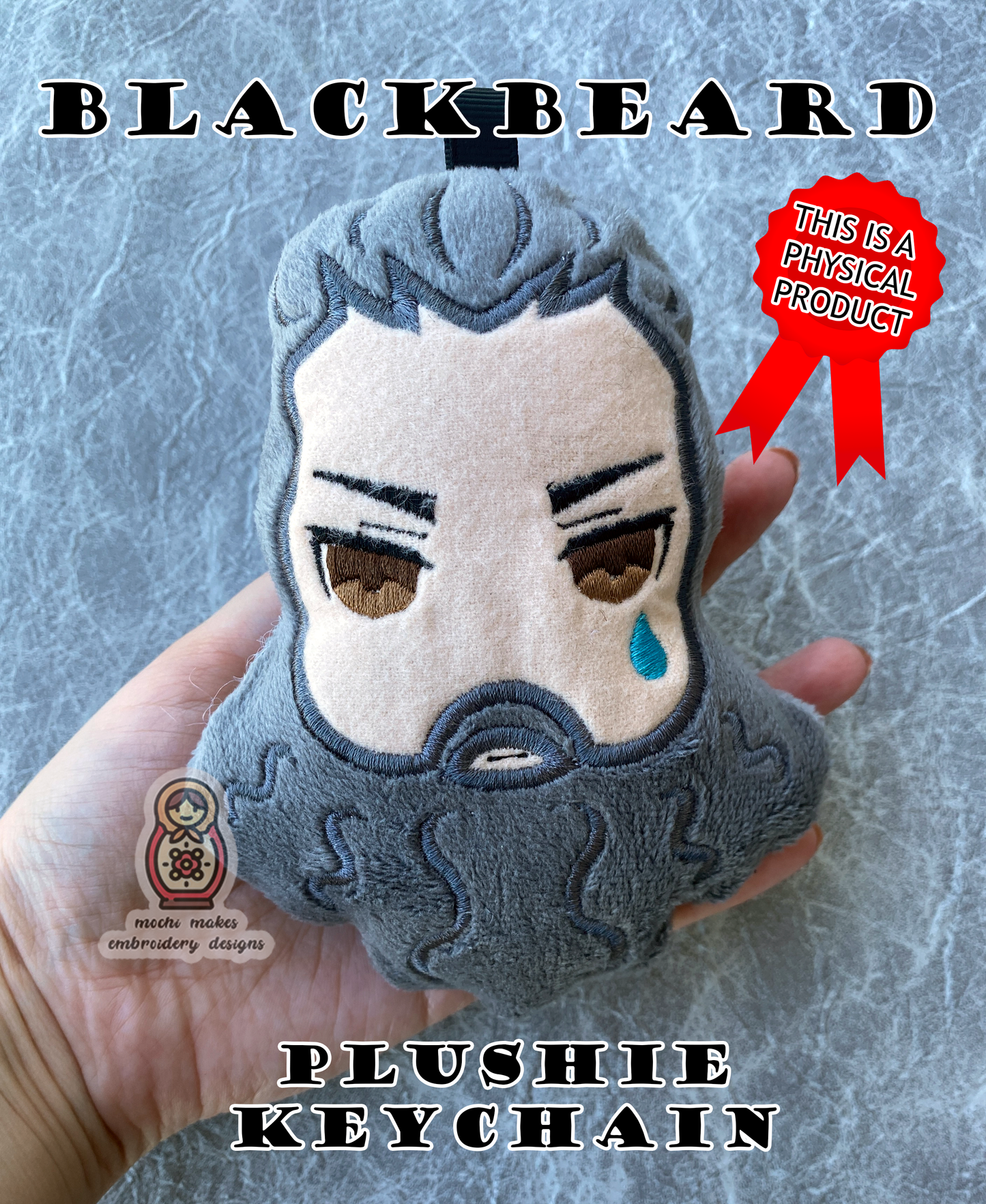 Blackbeard Edward Teach Pirate Plushie Keychain Our Flag Means Death OFMD Taika Waititi Rhys Darby