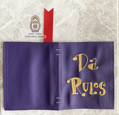 Fairy Parents Da Rules Book ITH Notebook Cover 6x10 Machine Embroidery Digital Download Design File