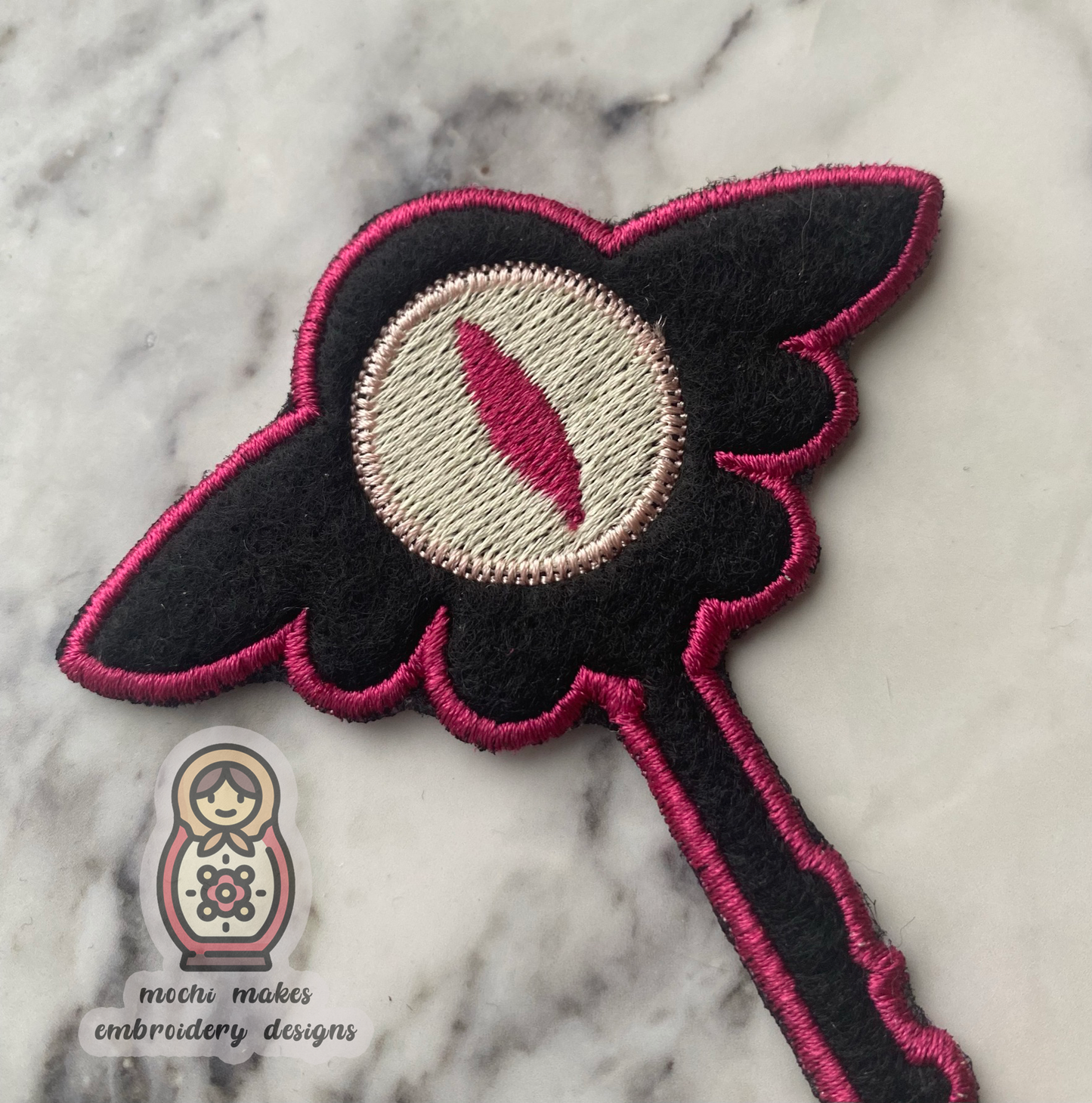 Hazbin Hotel Key Alastor OR Charlie Version Embroidered Iron-On Patch