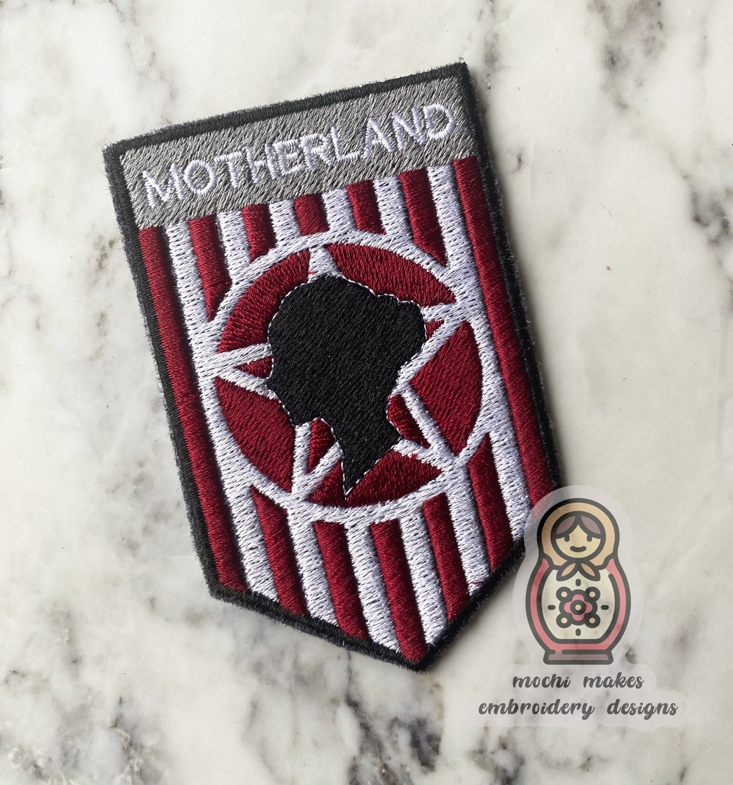 Made-to-Order Motherland: Fort Salem Iron-On Patch Witch Military Flag Silhouette
