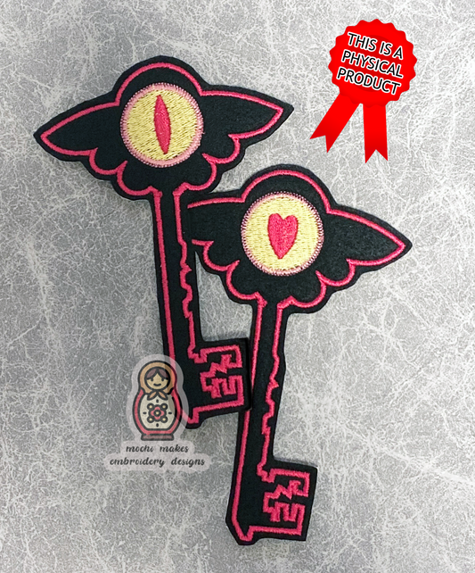 Hazbin Hotel Key Alastor Vaggie Charlie Morningstar Demon Angel Dust Cherry Bomb Husk Cartoon Embroidered Iron-On Patch Cosplay  Helluva Boss