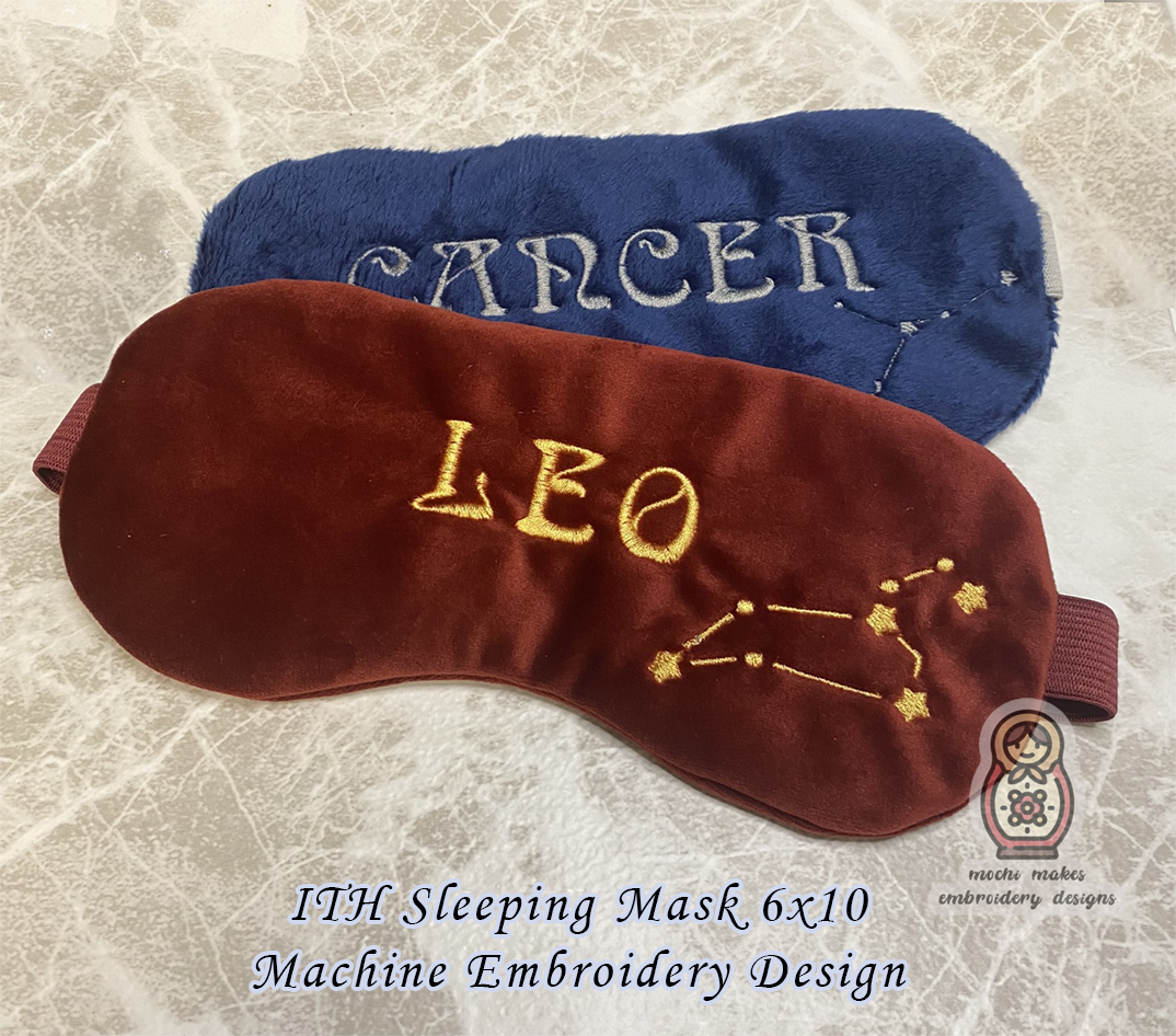 Astrology Zodiac Bundle ITH Sleeping Mask Machine Embroidery Digital Download Design File