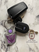 Load image into Gallery viewer, Decepticon Transformers ITH Keychain 4x4
