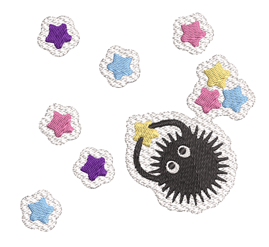 Totoro Dust Sprite with Konpeito Candy Corner #3 5x7