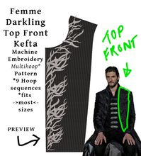 Load image into Gallery viewer, Femme Darkling Kefta (Top Front) from Shadow and Bone 5x7 Multihoop
