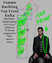 Load image into Gallery viewer, Femme Darkling Kefta (Top Front) from Shadow and Bone 5x7 Multihoop
