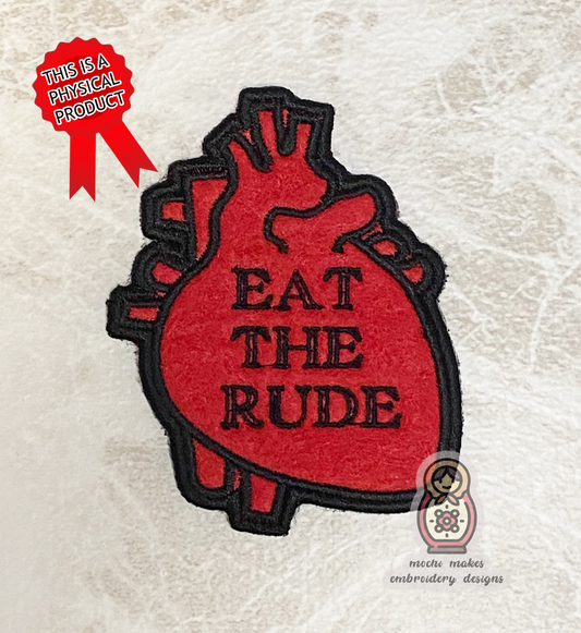 Hannibal Lector Red Dragon Will Graham Eat the Rude Heart Shaped Cosplay Embroidered Iron-On Patch Hannigram Silence of the Lambs