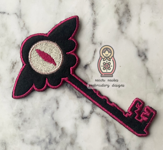 Hazbin Hotel Key Alastor OR Charlie Version Embroidered Iron-On Patch