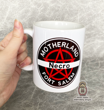 Load image into Gallery viewer, Motherland Fort Salem Witch Military Coven Mug 11oz Gift Bellweather Unit - Necro Fixer Blaster Knower
