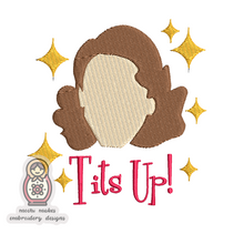 Load image into Gallery viewer, Marvelous Mrs. Maisel &quot;Tits Up&quot; Silhouette 4x4 Machine Embroidery Digital File Download
