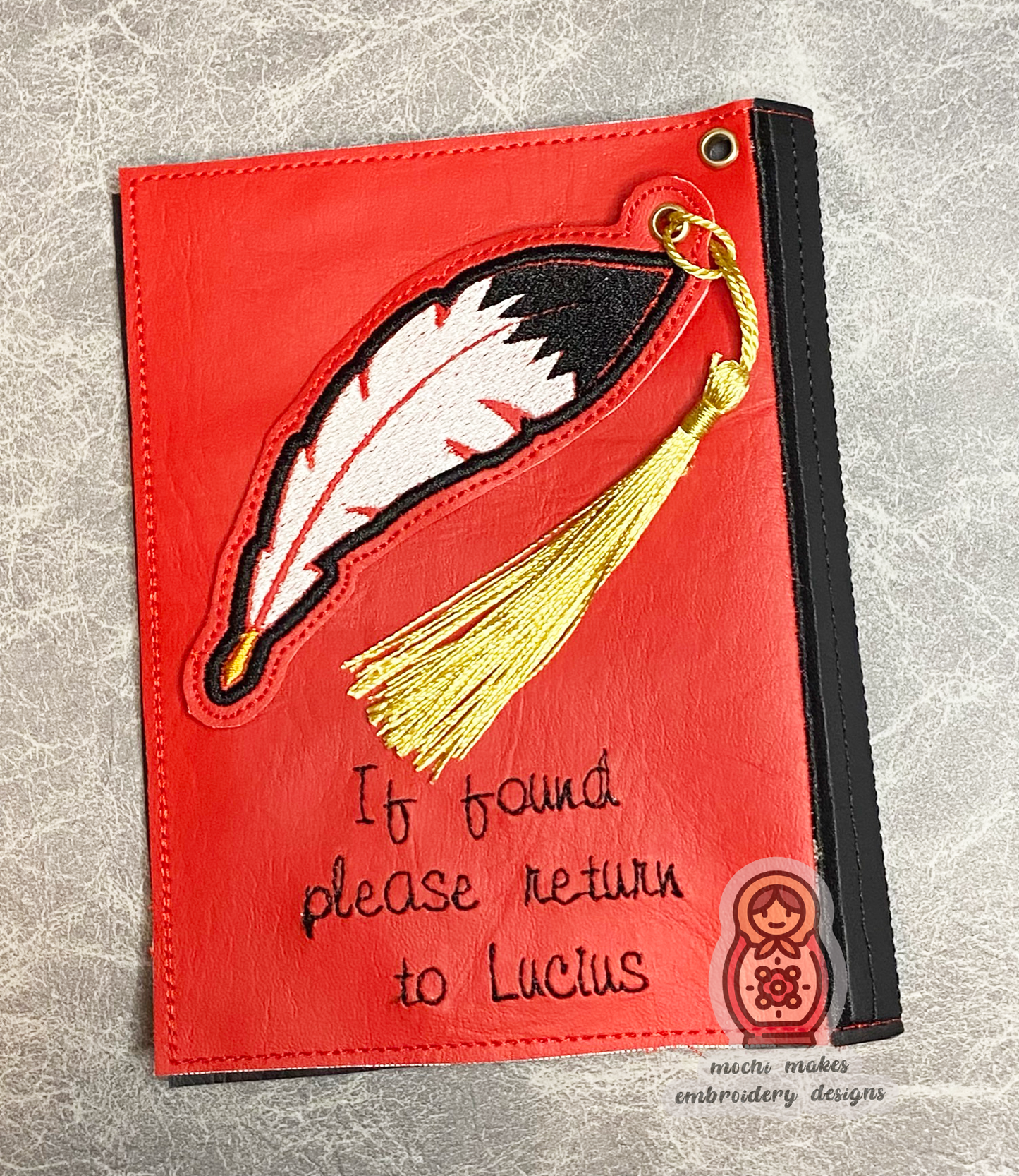 Our Flag Means Death Lucius' Pirate Journal & Feather Quill Keychain ITH A6 Notebook Cover 6x10, ITH Keychain 4x4 Machine Embroidery Digital Download File