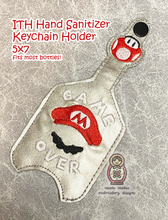 Load image into Gallery viewer, Super Brothers ITH Hand Sanitizer Keychain Holder 5x7 Machine Embroidery Design Digital Download File
