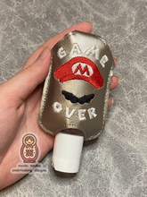 Load image into Gallery viewer, Super Brothers ITH Hand Sanitizer Keychain Holder 5x7 Machine Embroidery Design Digital Download File

