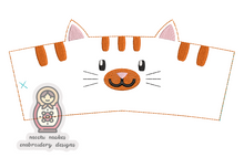 Load image into Gallery viewer, Tabby Cat ITH Coffee Cup Sleeve 6x10 Machine Embroidery Digital Design Download File

