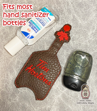 Load image into Gallery viewer, Tim Hortons ITH Hand Sanitizer Keychain 5x7 Canada Canadian Canuck Coffee Timbit Machine Embroidery Design Digital Download File
