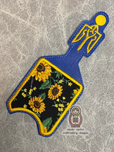 Load image into Gallery viewer, Ukrainian Sunflower ITH Hand Sanitizer Holder 5x7
