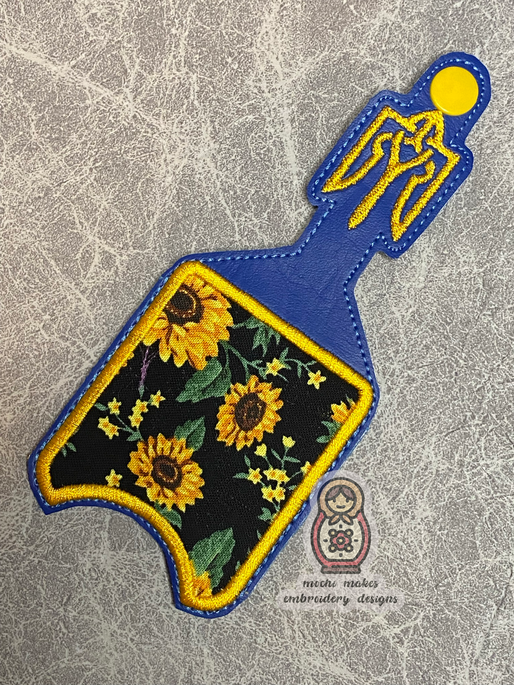 Ukrainian Sunflower ITH Hand Sanitizer Holder 5x7