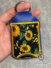 Load image into Gallery viewer, Ukrainian Sunflower ITH Hand Sanitizer Holder 5x7
